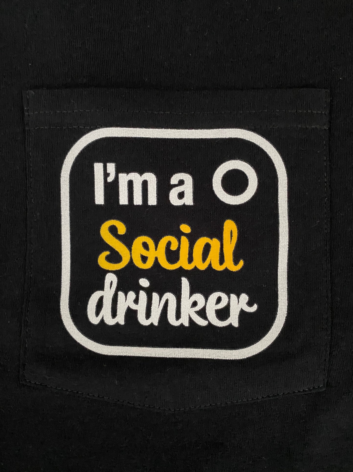 I'm a Social drinker - Pocket Tee